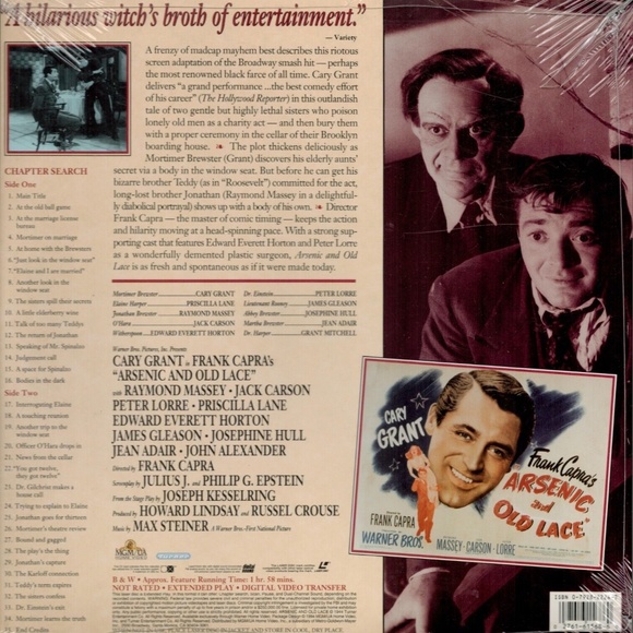 Laserdisc Arsenic & Old Lace NEW Halloween - Picture 2 of 2